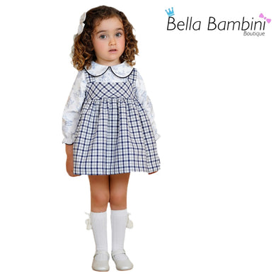 Dbb Collection Baby Girls Navy Blue Pinafore Dress PRE ORDER