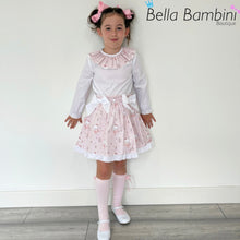 Load image into Gallery viewer, Ceyber Girls Pink Ballerina Bear Skirt Set