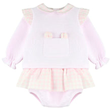 Load image into Gallery viewer, Dulce De Fresa Baby Girls Pink Check Pocket Jam Set
