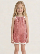 Load image into Gallery viewer, Rapife Older Girls Red Gingham Jumpsuit