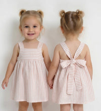 Load image into Gallery viewer, Calamaro Girls Pink Stripe Dress