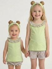 Load image into Gallery viewer, Rapife Girls Lime Floral Set