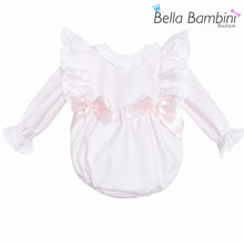 Load image into Gallery viewer, Wee Me Baby Girls Pink Double Bow Romper