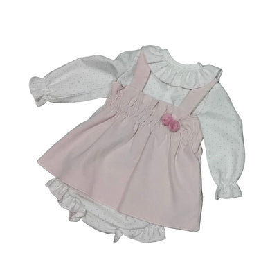 Baby Ferr Baby Girls Pink Pom Shirt Dress