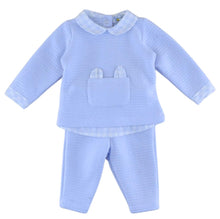 Load image into Gallery viewer, Dulce De Fresa Blue Check Pocket Lounge Set