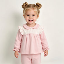 Load image into Gallery viewer, Babidu Girls Pink Stripe Lounge Set