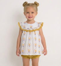 Load image into Gallery viewer, Baby Ferr Baby Girls Lilac &amp; Yellow Floral Dress &amp; Bloomers