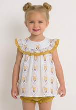 Load image into Gallery viewer, Baby Ferr Baby Girls Lilac &amp; Yellow Floral Dress &amp; Bloomers