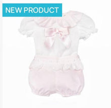 Load image into Gallery viewer, Wee Me Baby Girl Pink Lace Short Set