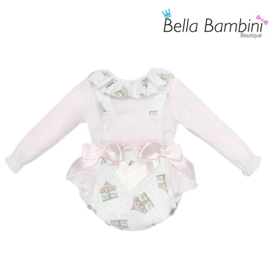 Wee Me Baby Girls Carousel Print Romper