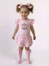 Load image into Gallery viewer, Giorgio Bambini Pink Teddy Carousel Short Set