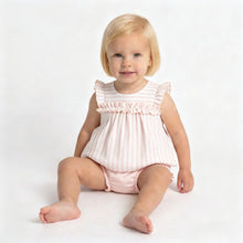 Load image into Gallery viewer, Calamaro Baby Girls Pink Stripe Jam Set