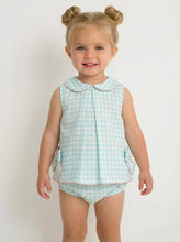 Load image into Gallery viewer, Babidu Baby Girls Mint Gingham Jam Set
