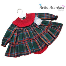 Load image into Gallery viewer, Ceyber Baby Girls Green Tartan Dress