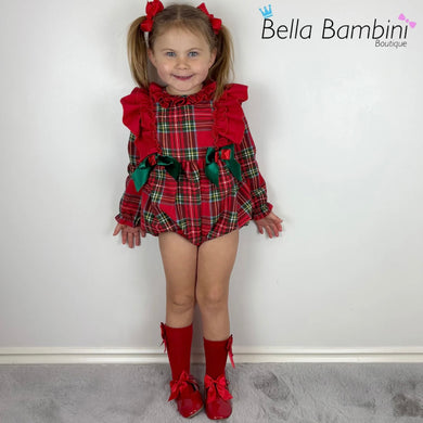 Ceyber Red Tartan Romper