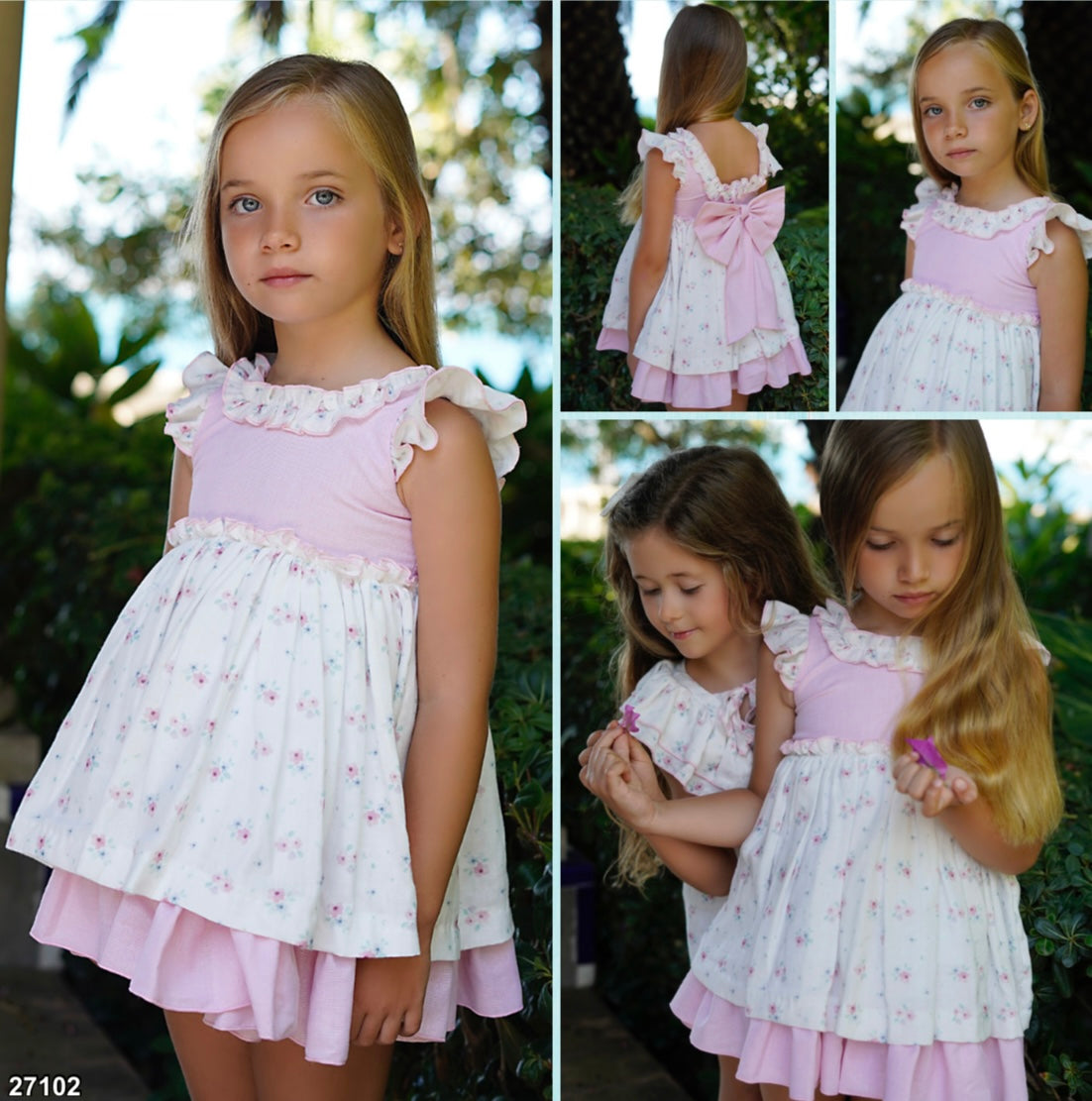 PRE ORDER Dbb Collection Older Girls Pink Floral Dress – Bella Bambini
