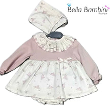 Load image into Gallery viewer, Baby Ferr Baby Girls Bird and Flower Print Dress