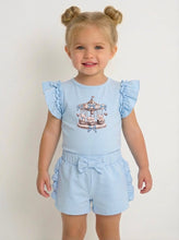 Load image into Gallery viewer, Giorgio Bambini Blue Teddy Carousel Short Set