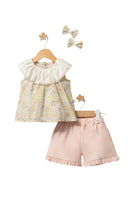 Load image into Gallery viewer, Tongs Baby Girls Floral Short Set