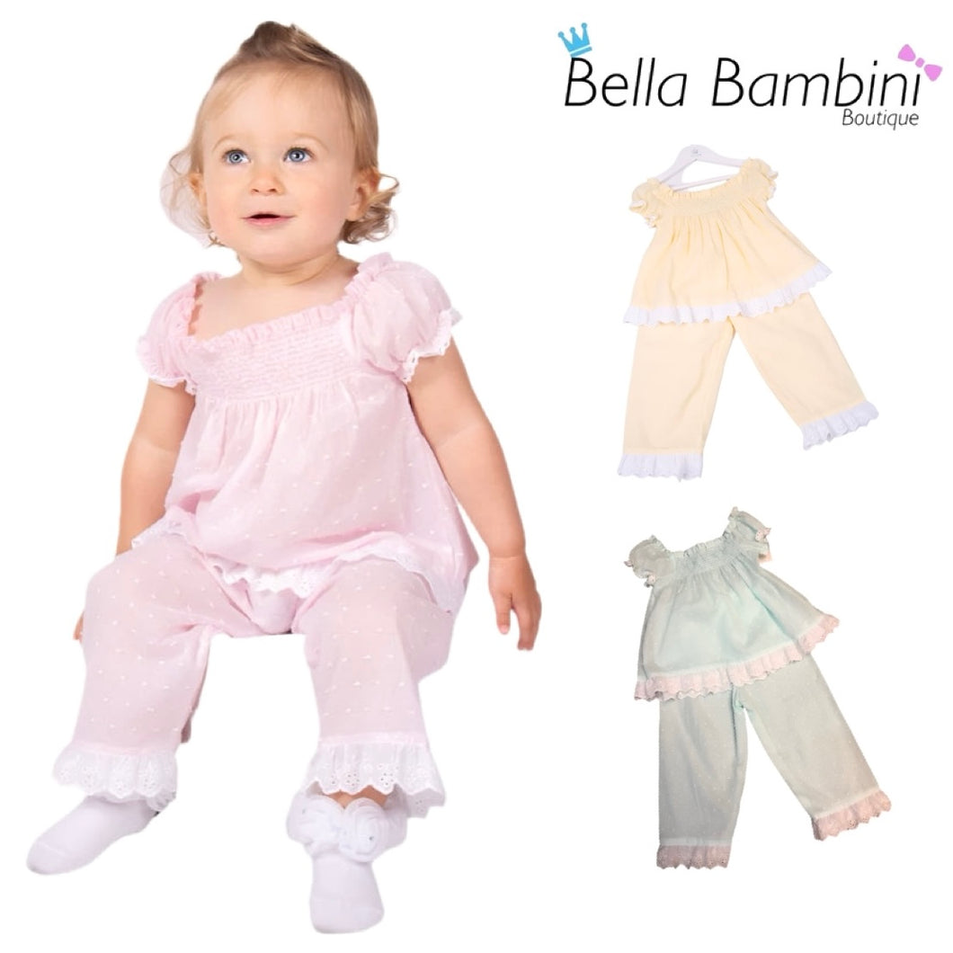 Beau Kids Girls Voile Dobby Pyjamas