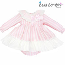 Load image into Gallery viewer, Wee Me Baby Girls Pink Stripe Dress