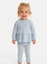 Load image into Gallery viewer, Beau Kid Girls Blue Two Piece Knit Set