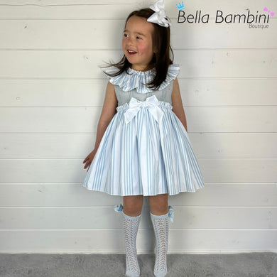 Ceyber Girls Blue Stripe Dress