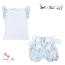 Load image into Gallery viewer, Meia Pata Rabbit Blue Bubble Shorts and Top