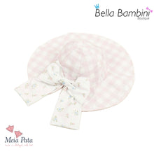 Load image into Gallery viewer, Meia Pata Pink Check Sunhat