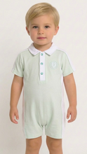 Load image into Gallery viewer, Blues Baby Boys Mint Romper