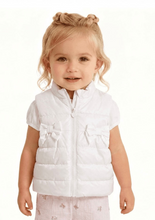 Load image into Gallery viewer, Mintini Girls White Bow Gilet