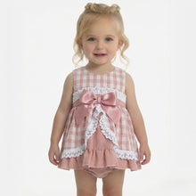 Load image into Gallery viewer, Ceyber Baby Girls Dusky Check Frill Dress