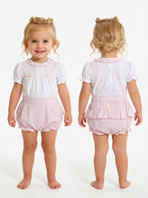 Load image into Gallery viewer, Blues Baby White &amp; Pink Smock Jam Set