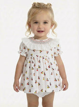 Load image into Gallery viewer, Ceyber Baby Girls Cherry Smocked Collar Dress