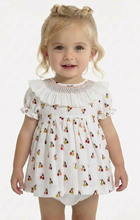 Load image into Gallery viewer, Ceyber Baby Girls Cherry Smocked Collar Dress
