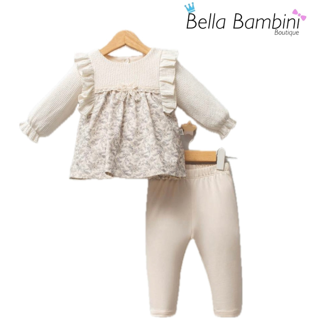 Tongs Baby Girls Floral Legging Set