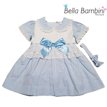 Load image into Gallery viewer, Mabini Older Girls Blue Stripe Smock