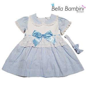 Mabini Older Girls Blue Stripe Smock