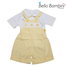Load image into Gallery viewer, Mabini Boys Yellow Bunny Romper