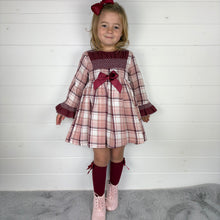 Load image into Gallery viewer, Ceyber Smock Burgundy Dress
