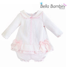 Load image into Gallery viewer, Wee Me Baby Girls Pink Waffle Dress