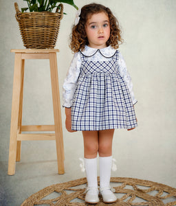 Dbb Collection Baby Girls Navy Blue Pinafore Dress PRE ORDER