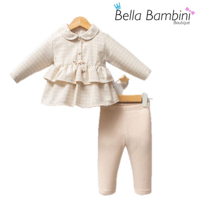 Tongs Baby Girls Check Top Legging Set