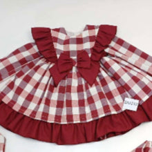 Load image into Gallery viewer, Ceyber Older Girls Burgundy Check Dress