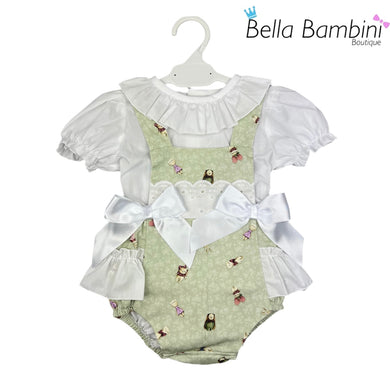 Ceyber Baby Girls Mint Animal Romper