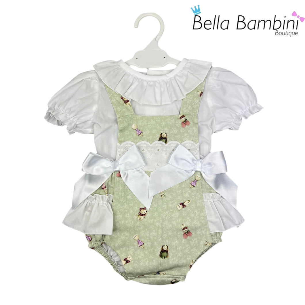 Ceyber Baby Girls Mint Animal Romper