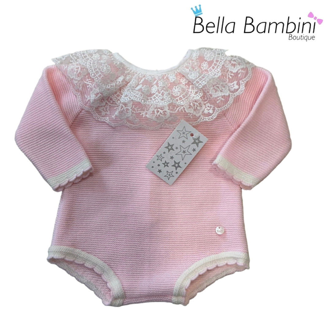 Little Star Baby Girls Lace Knit Romper