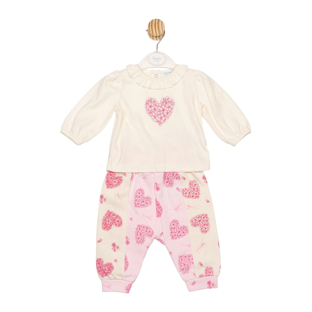 Mintini Girls Pink Jogger Set