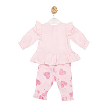 Load image into Gallery viewer, Mintini Girls Pink Heart Legging Set