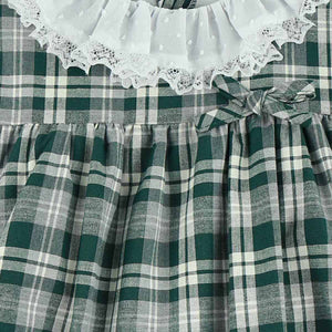 Baby Ferr Baby Girls Bottle Green Check Dress
